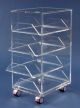 Acryl glass trolley / desk container